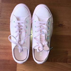 Pink Leather Converse
